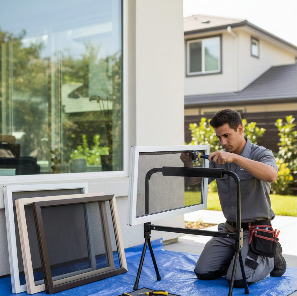 Custom-Fit Window Screen Fabrication